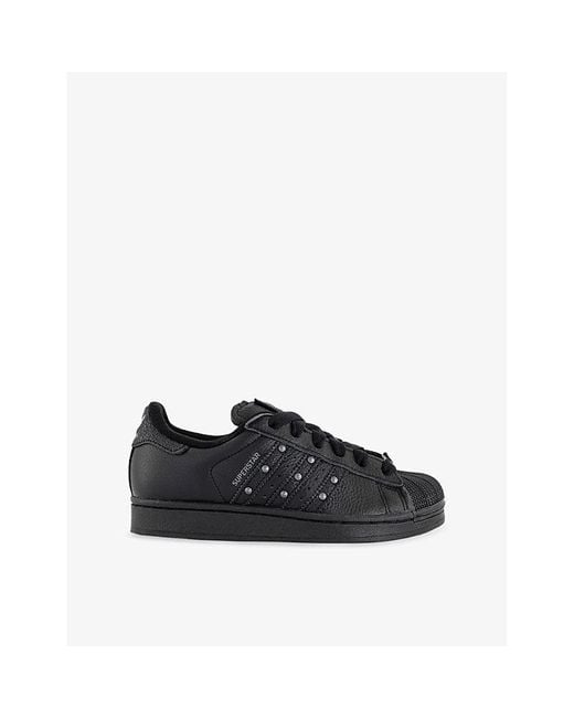 Adidas Black Superstar Ii Leather Trainers