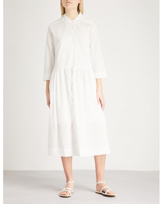 Zadig & Voltaire White Roof Cotton-voile Midi Dress