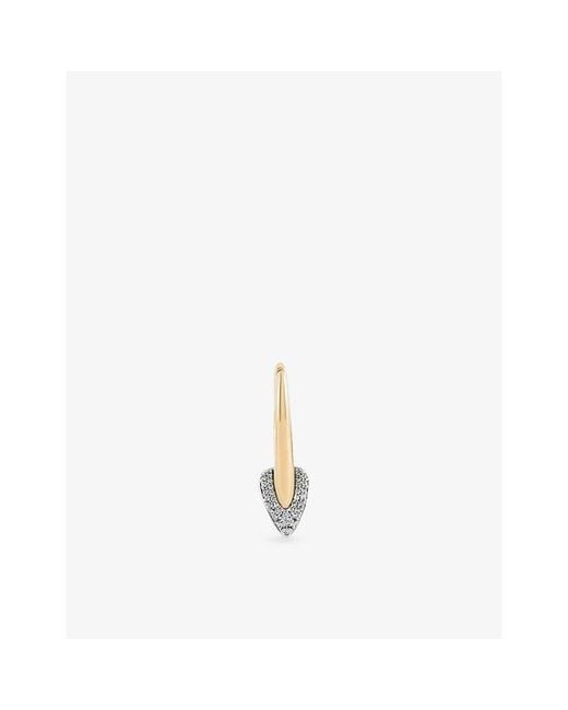 Kismet by Milka White Radon Mini 0.07Ct Diamond Drop Huggie Earring