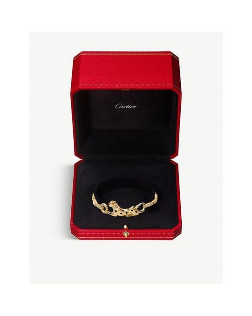 Cartier Metallic Panthère De 18Ct- 0.26Ct Brilliant-Cut Diamond Lacquer, Garnet And Onyx Bracelet