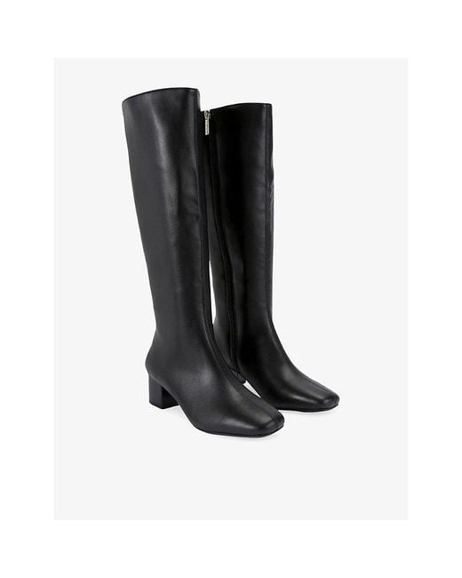 Carvela Kurt Geiger Black Cleo Leather Knee-High Boots