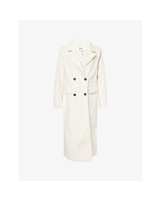 4th & Reckless White Melia Double-Breasted Woven Coat