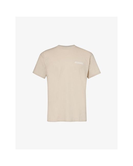 Jacquemus Natural Le T-shirt Logo-print Organic Cotton-jersey T-shirt for men