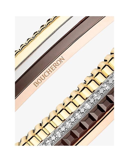Boucheron White Quatre Classique Small Pvd-Coated 18Ct, And And 0.78Ct Brilliant-Cut Diamond Bangle for men