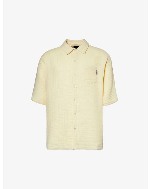 Daily Paper Natural Enzi Seersucker-texture Cotton Polo Shirt for men