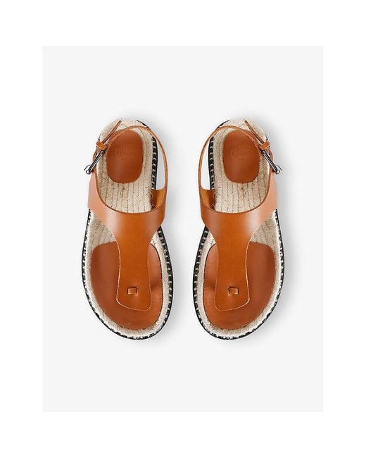Castaner Brown Tokio Leather Thong Sandals