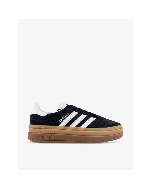 Adidas Multicolor Gazelle Bold Brand-Embellished Suede Low-Top Trainers