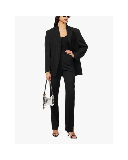Jacquemus Black La Veste D'Homme Notch-Lapel Single-Breasted Wool Blazer