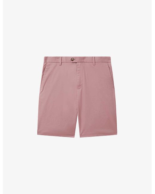 Reiss Pink Wicket Regular-fit Stretch-cotton Chinos for men