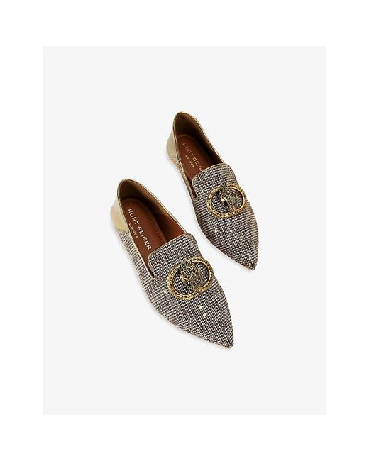 Kurt Geiger Multicolor Chelsea Pointed-Toe Fabric Flats