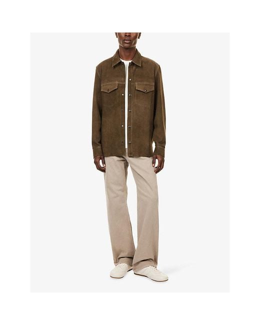 Jonathan Simkhai Brown Michael Suede Utility Jacket for men