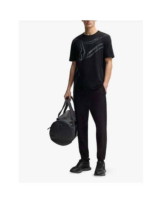 Boss Black Degradé-Print Short-Sleeve Cotton-Jersey T-Shirt for men