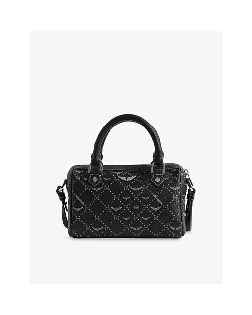 Zadig & Voltaire Black Sunny Xs Vibe Monogram Coated-Canvas Shoulder Bag