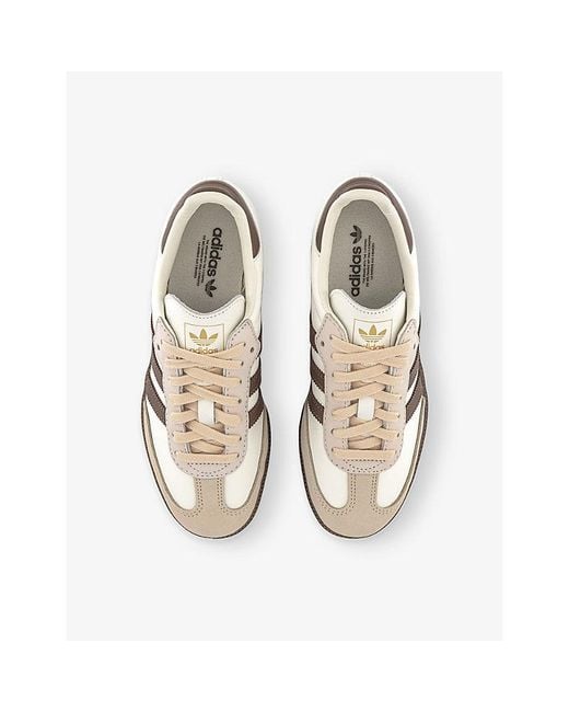 Adidas White Samba Og Leather Low-Top Trainers for men