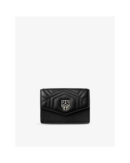 Cartier Black Panthère De Leather Card Holder