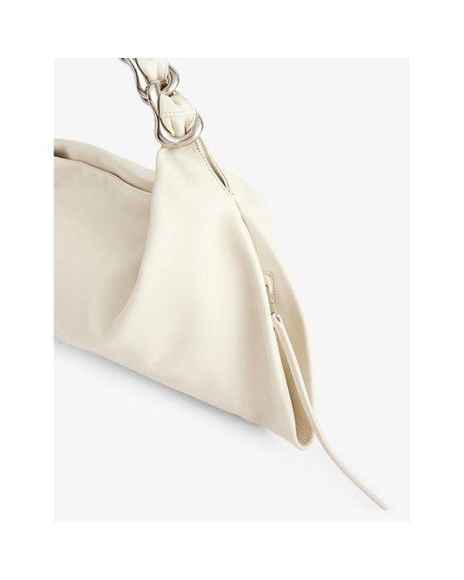 Burberry White Swan Medium Leather Shoulder Bag