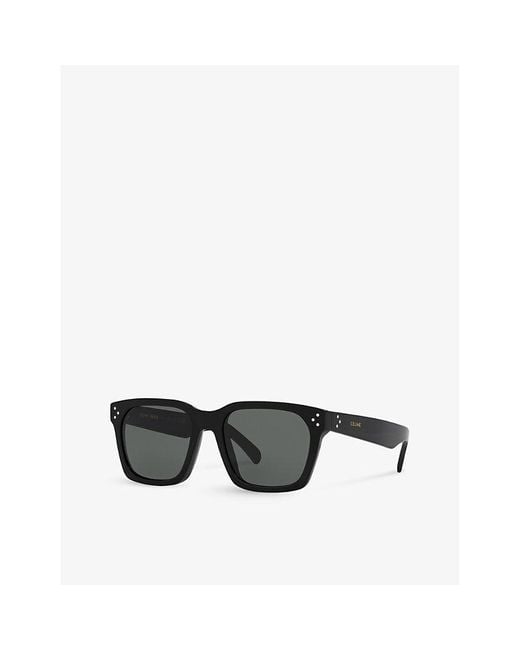 Céline Black Cl000384 Cl40248i Irregular-frame Acetate Sunglasses