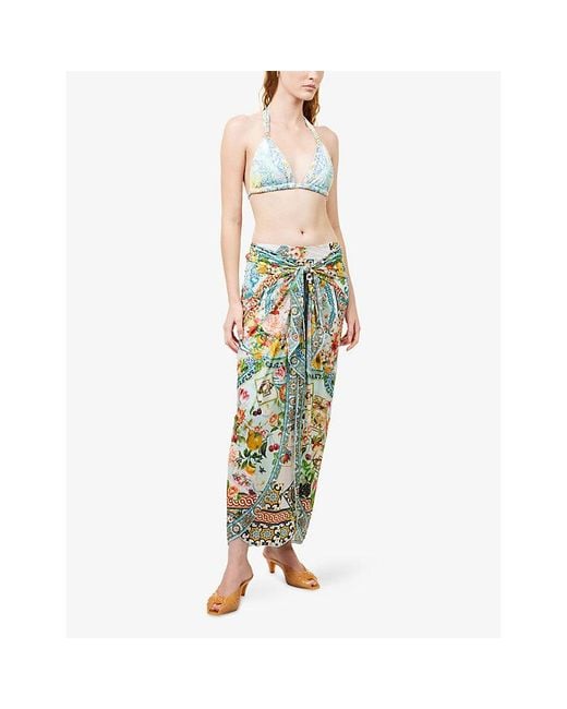 Camilla Blue The Layered Stretch-Jersey Sarong
