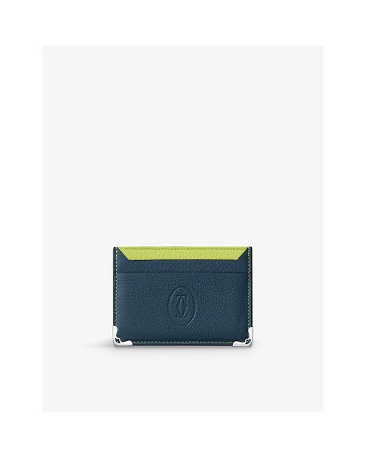 Cartier Blue Must De Leather Card Holder