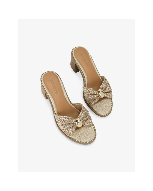 Steve Madden Natural Ease Raffia Heeled Sandals