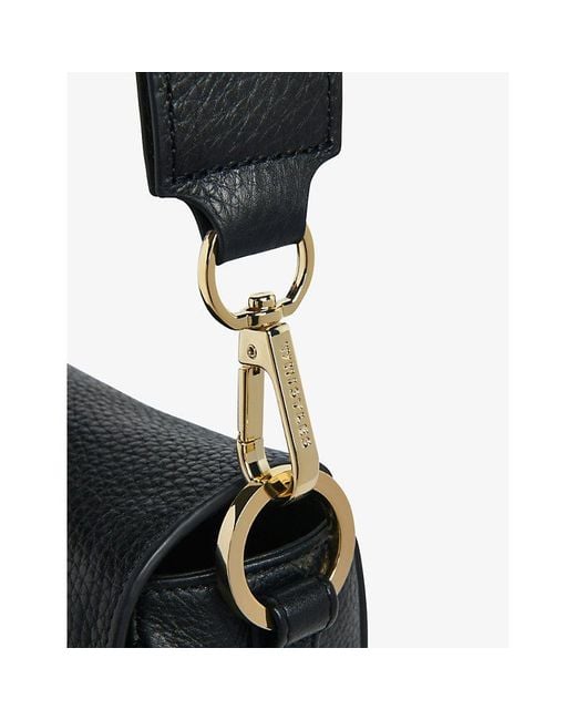 Whistles Black Large Bibi Leather Crossbody Bag