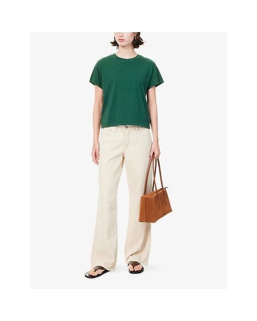 Rag & Bone Green Kelly Boxy-Fit Cotton T-Shirt