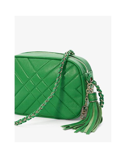 Dune Green Chancery Quilted Leather Cross-body Bag