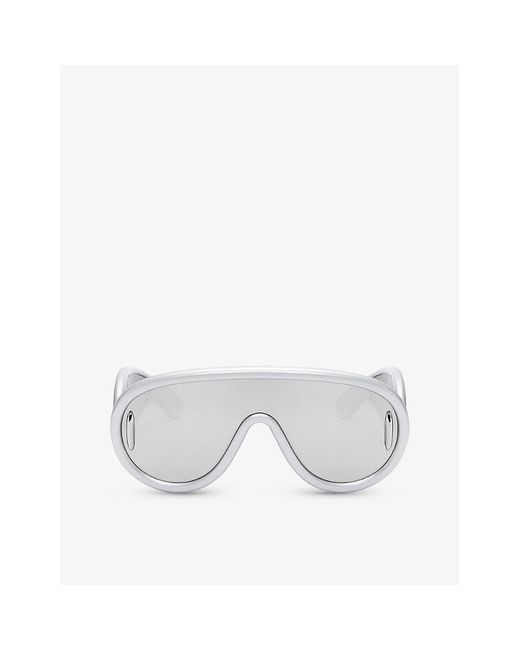 Loewe White X Paula's Ibiza G000487x011160 Wave Mask Round-frame Acetate Sunglasses