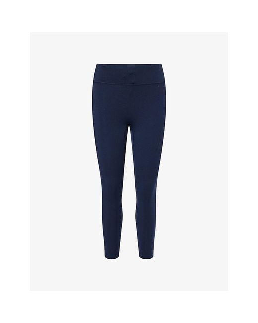 On Shoes Blue Performance Logo-Print Stretch-Woven Leggings
