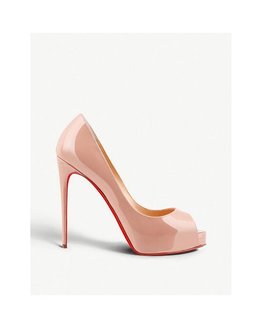 Christian Louboutin Pink New Very Prive 120 Patent-leather Courts