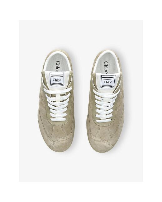 Chloé Natural Kick Low Suede Trainers