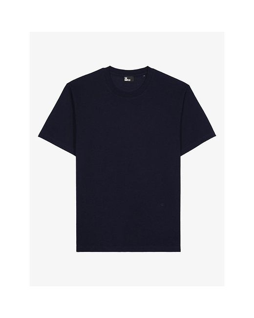 The Kooples Blue Crewneck Regular-Fit Short-Sleeve Cotton T-Shirt for men