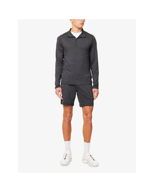 vuori Blue Ponto Half-Zip Stretch-Woven Sweatshirt for men