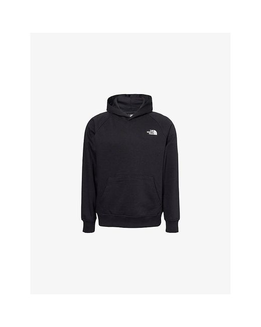 The North Face Blue Raglan Redbox Logo-Print Cotton-Blend Hoody for men