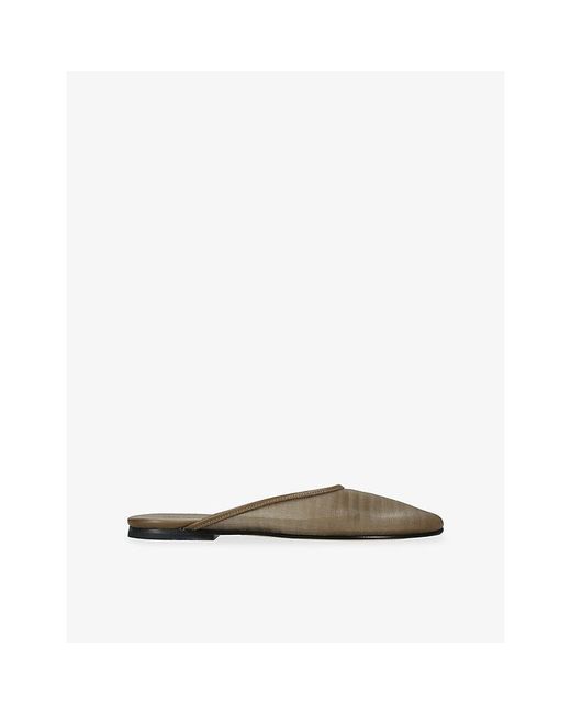 Dear Frances Multicolor Balla Slipper Mesh And Leather Mules
