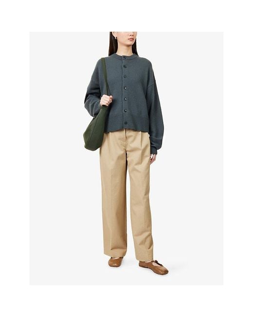 Extreme Cashmere Blue N170 Chou Button-Down Cashmere-Blend Knitted Cardigan