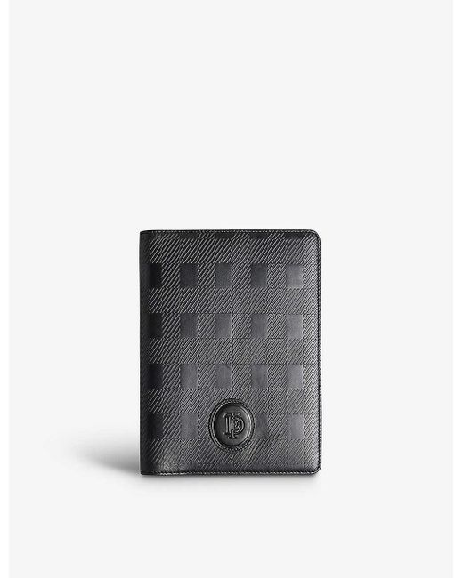 Ted Baker Checked Logoembossed Leather Organiser in Black for Men Lyst