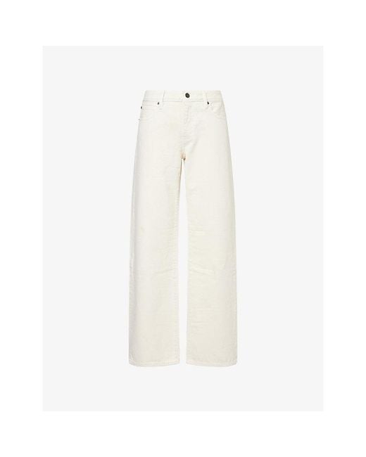 FRAME White The Lowkey Saturday Cotton Denim Jeans