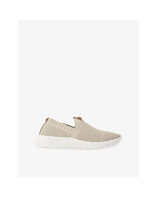 Kurt Geiger White Lorna Fabric Trainers