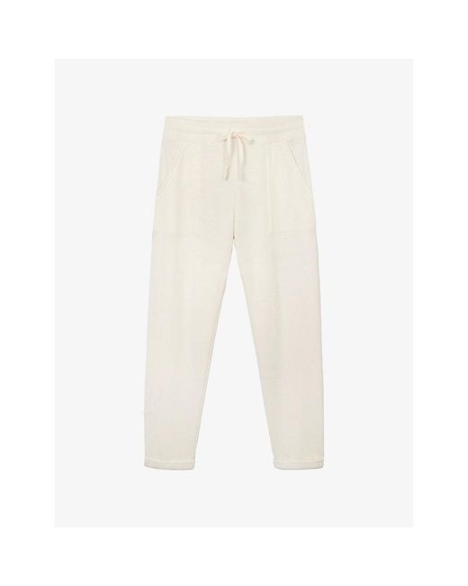 The White Company White Relaxed-Fit Tapered-Leg Cotton-Blend Jogging Bottoms