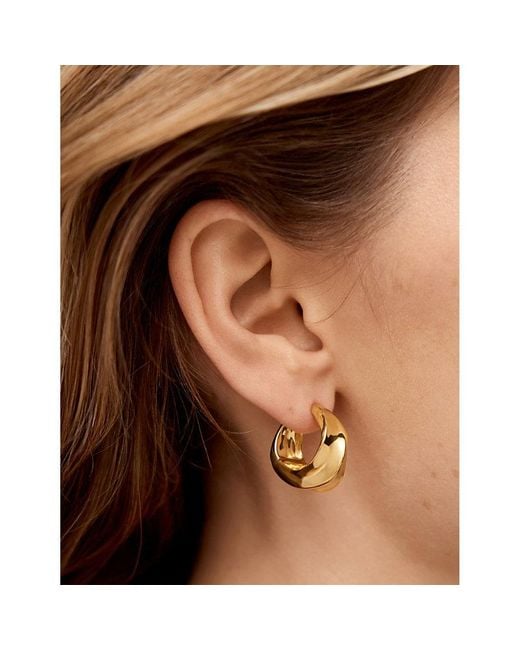 Monica Vinader Metallic Nomade Small 18Ct Vermeil Hoop Earrings