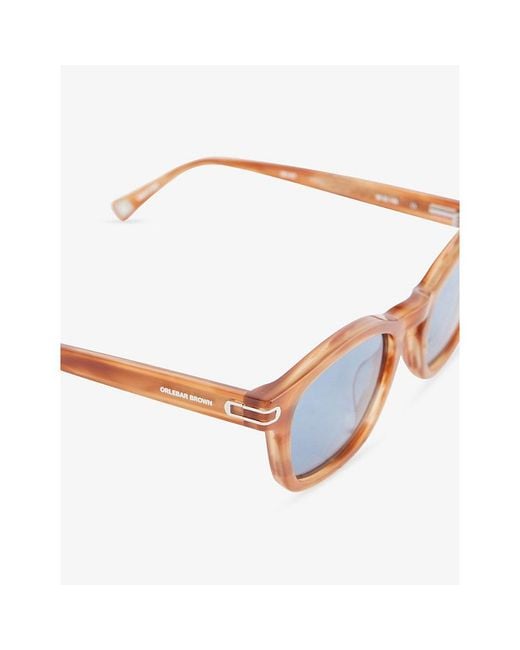 Orlebar Brown Blue Davey Rectangular Acetate Sunglasses