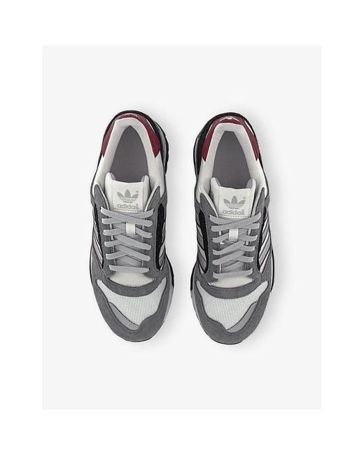 Adidas White Zx 600 Suede, Mesh And Woven Low-Top Trainers for men