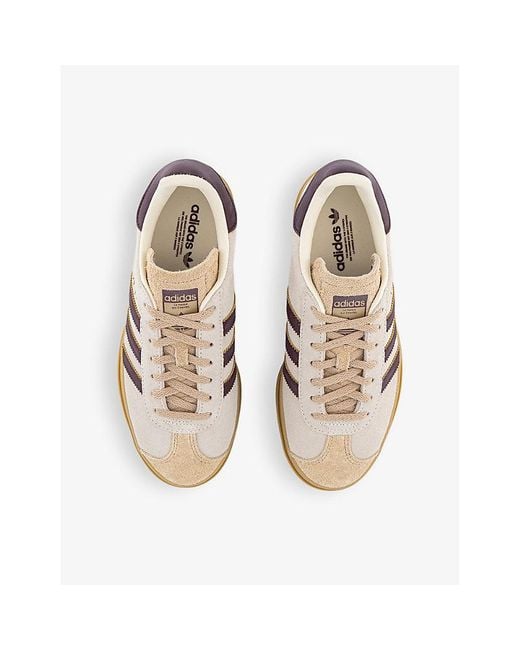 adidas Gazelle Bold Brand-Stripe Suede Low-Top Trainers Lyst UK