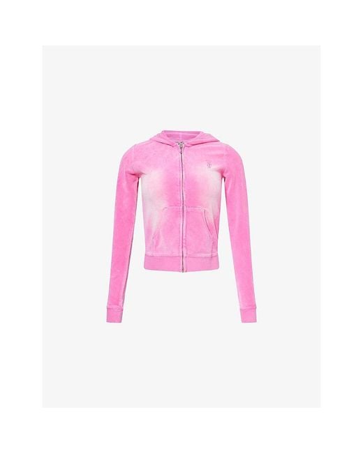 Juicy Couture Pink Vintage Robyn Cotton-Blend Hoodie
