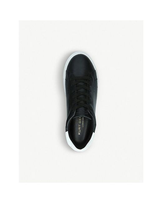 Kurt Geiger Black Laney Leather Platform Trainers