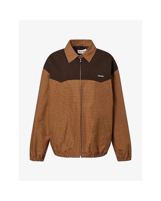 Miu Miu Brown Vichy Checked Cotton Jacket
