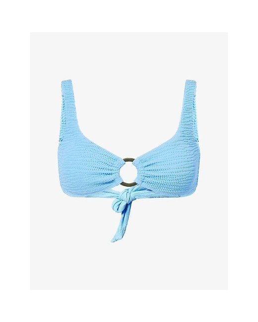 Cheap Monday Blue Barbuda Ring Bikini Top