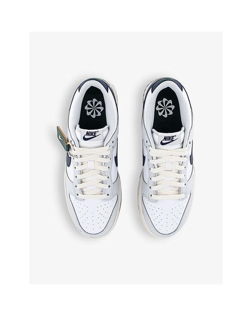 Nike White Dunk Low Panelled Leather Low-top Trainers for men