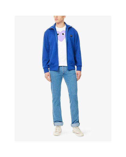 COMME DES GARÇONS PLAY White Heart-Print Cotton-Jersey T-Shirt for men